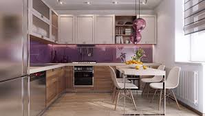 Combine chilling blue with hot, deep red and you get a brilliant purple. Modern Kitchen With Purple Vibrating Tone Mydecor