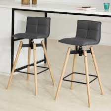 Tresenhocker in braun drehbar und höhenverstellbar. Sobuy Fst45 Dgx2 2er Set Design Barhocker 360 Drehbar Sitzhohe 75 Cm Barstuhl Tresenhocker Sobuy Shop