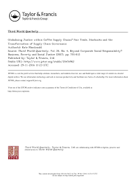 Check spelling or type a new query. Pdf Globalising Justice Within Coffee Supply Chains Fair Trade Starbucks And The Transformation Of Supply Chain Governance