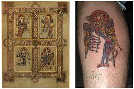 Illuminated Manuscript Tattoos Historical Tattoos Book Of Kells Illuminated Manuscript