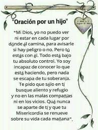 Oracion Para Un Hijo Hijos Oraciones Prayer Quotes Inspirational Quotes God Prayer