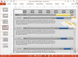 interactive gantt chart project progress template for powerpoint