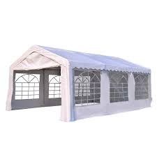 Adjustable height from 6ft to 7.5ft, white. Outsunny Garden Gazebo Marquee Party Tent Wedding Portable Garage Carport Shelter Car Canopy Outdoor Heavy Duty Steel Frame Waterproof Rot Resistant 6m X 4 M Buy Online In Grenada At Grenada Desertcart Com Productid