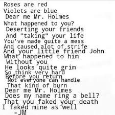 Pin By Magicgirl On Wright Roses Are Red Violets Are Blue Sherlock Roses Are Red Poems