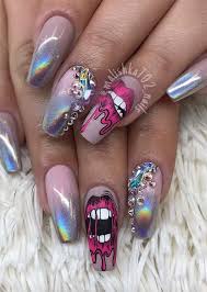 Professionally performed and acrylic nail coffin pattern on nails can be done not only with the help of brushes, but also with the help of dots. How To Do Acrylic Nails 51 Cool Acrylic Nail Designs To Try Glowsly