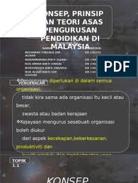 Selain itu, menurut kamus dewan edisi ketiga, pendidikan. Konsep Prinsip Dan Teori Asas Pengurusan Pendidikan Di Malaysia