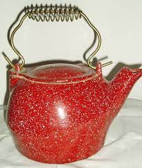 Vintage Cast Iron Spatterware Kettle Enamelware Graniteware Teapot Enamel Ware Granite Ware Tea Pot Water Boiler Tea Pots Vintage Coffee Pot Tea