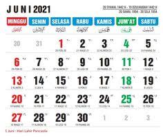 Kalender Juni 2021 Tanggalan Nasional Masehi Jawa Dan Hijriyah Di 2020 Kalender Januari Tanggal