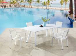 Valid only at time of purchase on competitors' identical product advertised at a lower price. Malibu Outdoor Dining Table W Low Back Chairs Collection In White By Chintaly Imports Choice Custom Home Decor