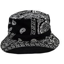 Emstate Paisley Bandana Bucket Hat Various Colors Hats Black Bucket Hat Cotton Bandanas