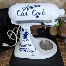 Stand Mixer Decal Design Ratatouille Remy Anyone Can Etsy In 2020 Decal Design Kitchen Aid Mixer Decal Tumbler Cups Diy