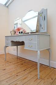 French Louis Style 50 S Dressing Table Is Painted In Annie Sloan S Paris Grey And Old White Grey Dressing Table Dressing Table Makeover Ideas Home