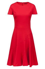Hugo Boss Short Sleeved A Line Dress In Stretch Crepe Hugo Boss Dress Hugo Boss Women Dresses