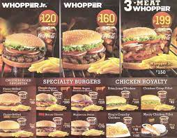Although its menu has evolved over the years, burger king menu prices have not. Burger King Menu Menu For Burger King Santa Cruz Manila