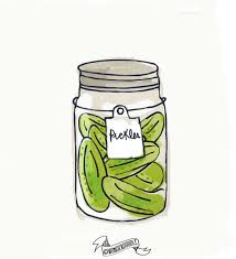 Leave a little more space on the left side of the pickle for the shadow. Mason Jar Print Pickles Hand Drawn Illustration Doodle Mason Jar Print How To Draw Hands Mason Jars
