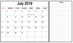 Cuti umum untuk malaysia 2021. Printable July 2019 Calendar With Holidays Pdf Excel Word Printable Template Calendar