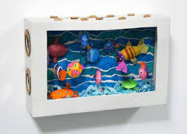 Diy Cardboard Aquarium Craft Mollymoocrafts Aquarium Craft Crafts Arts And Crafts