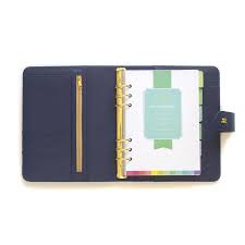 A5 Leather Binder Neat Tidy Navy This Beautiful And Functional Daily Planner Can Help You Increase Productivit Leather Binder Filofax Planners Day Designer