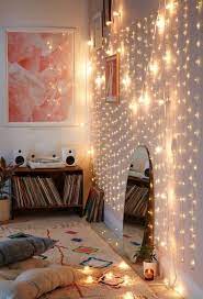 String lights add a soft, warm glow to bedroom room. Pin On Traditional Decor
