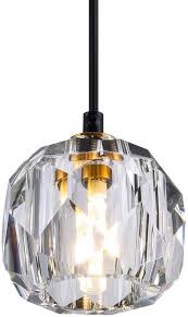 Bewamf Modern Crystal Island Pendant Lighting Mini Vintage Glass Foyer Chandelier Contemporary 1 L In 2020 Hanging Ceiling Lights Island Pendant Lights Ceiling Hanging