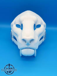 Sabertooth Fursuit Head Base, Realistic 3D Printed, Moving Jaw, Pre-cut  Hinges
