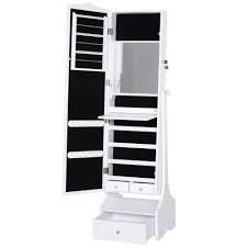 After the mirror is damaged, the glass will not overflow and hurt people. Homcom Full Length Mirror Jewelry Organizer Armoire Stand With Led Lights Best Buy Canada