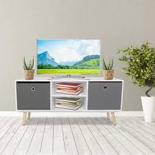 In our store, you can find a table suitable for bespoke coffee tables by cosywood have an impeccable style and durability. Ebtools Coffee Tables White Tv Stand Wooden Console End Side Sofa Table Coffee Table Floor Standing Cabinet Unit With 2 Non Woven Fabrics Storage Drawer And 4 Wooden Legs 43 3 11 4 18 7inch Buy Online In Dominica At