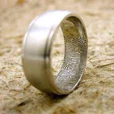His Ring Her Fingerprint Fingerprint Wedding Bands Rings For Men