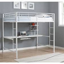 Construction is made of metal. Forest Gate Riley Metal Loft Bed With Desk Bed Bath Beyond