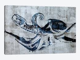 Yoooahu wall art paintings are designed by professional international art design masters. Stencil Street Art Octopus Canvas Artwork By 5by5collective Icanvas