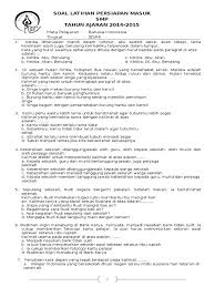 Aug 16, 2021 · kumpulan soal pelajaran 8 contoh soal soal persiapan masuk sd from image.slidesharecdn.com olimpiade sains nasional (osn) merupakan kegiatan lomba bidang matematika, ilmu pengetahuan alam (ipa) yang diselenggarakan dalam rangka penuntasan wajib belajar download soal latihan osn sd 2020 bidang matematika berilah tanda silang (x) pada huruf a, b. Tes Masuksmp B Bahasa Indonesia