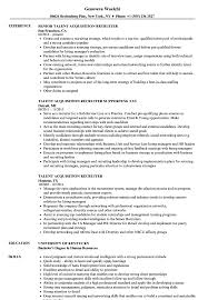 Talent Acquisition Recruiter Resume Samples Velvet Jobs