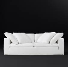 The couch is falling apart a bit because the upholstery is a kind of weave fabric (i have dogs), so i am strongly considering a restoration hardware sofa slipcovered in army duck. Cloud Collection Rh Modern