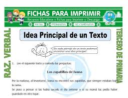 Fichas de trabajo física y química eso fichas de trabajo física y química 3º eso. Ficha De Que Es La Idea Principal De Un Texto Para Tercero De Primaria Estrategias De Ensenanza Tercero De Primaria Tipos De Texto
