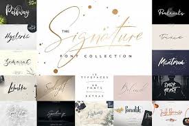 October 20, 2016 last updated: Signature Font Collection 15in1 299459 Script Font Bundles In 2020 Signature Fonts Premade Logo Templates Book And Magazine Design