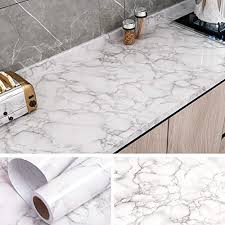 Quartz worktops have the feel and weight of natural stone and due to their colour consistency, they are better than any other natural stone. Buy Veelike 15 7 X118 Grey Marble Contact Paper For Countertops White Marble Contact Paper For Cabinets Kitchen Peel And Stick Wallpaper Removable Self Adhesive Wall Paper For Bedroom Living Room Online In Bahrain