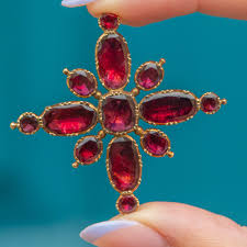 garnet brooch