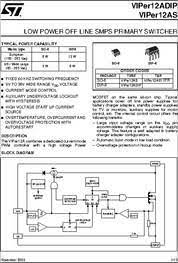 Check spelling or type a new query. Viper12a Datasheet Low Power Off Line Smps Primary Switcher