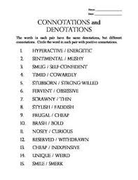 Some words carry a positive connotation; Connotations And Denotations Teaching High School English Teaching Vocabulary Teaching Writing