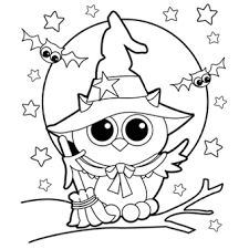 Image From Http Www Freefunhalloween Com Media Halloween Owl Witch Coloring Page Jpg Halloween Coloring Sheets Owl Coloring Pages Halloween Coloring