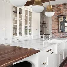 Marble Kitchen Island With Wood Extension Countertop Marble Kitchen Island Kitchen Marble White Marble Kitchen Island