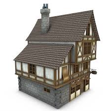 Medieval Building 21 Tavern 3d Model Building Medieval Medieval Houses
