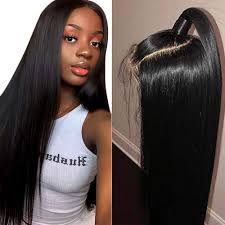 Allove straight brazilian hair bundles bone straight human hair bundles. Amazon Com Beauhair 4x4 Lace Front Wigs Straight Hair Brazilian Virgin Human Hair Lace Closure Wigs For Black Women 150 Density Pre Plucked With Elastic Bands Natural Color 16 Inch Straight Wig Beauty