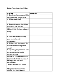 Pend islam tahun 6 tajuk pembukaan kota mekah oleh ustazah syahirawati ismail sk sg korok quiz. Soalan Pembukaan Kota Mekah