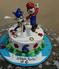 Blissfully sweet mario vs sonic at the olympics birthday cake. Sonic And Mario Cake Splendid Cake Store