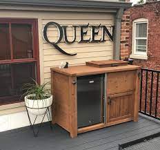 A modular outdoor kitchen kit is one where each component of your kitchen (refrigerator, grill, sink, storage cabinet) is its own separate section, or module. Free Shipping Outdoor Beverage Bar With Cooler And Mini Etsy In 2021 Outdoor Refrigerator Outdoor Refrigerator Cabinet Outdoor Fridge Cabinet