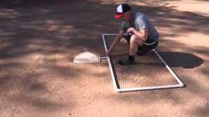 Foldable hd batter's box template. 8 Building The Batter S Box Sb Pony Baseball Youtube