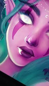 Hello guys! here is my recent drawing, night elf priestess from WoW ✨🌙 ,  C&C is very welcome 🤗 , Also, what do you think about the pink background? 