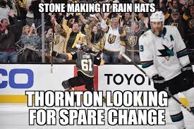 First Career Hat Trick For Mark Stone Play Off Game 3 Against San Jose 4 14 19 Vegas Golden Knights Golden Knights Hockey Golden Knights