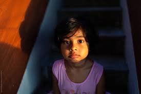 Little Girl Making A Sad Face In Sunset Light By Saptak Ganguly